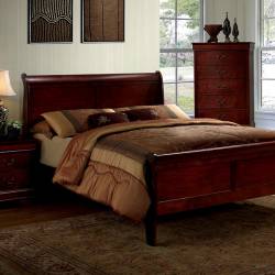 LOUIS PHILIPPE III Cal.King Bed - Espresso